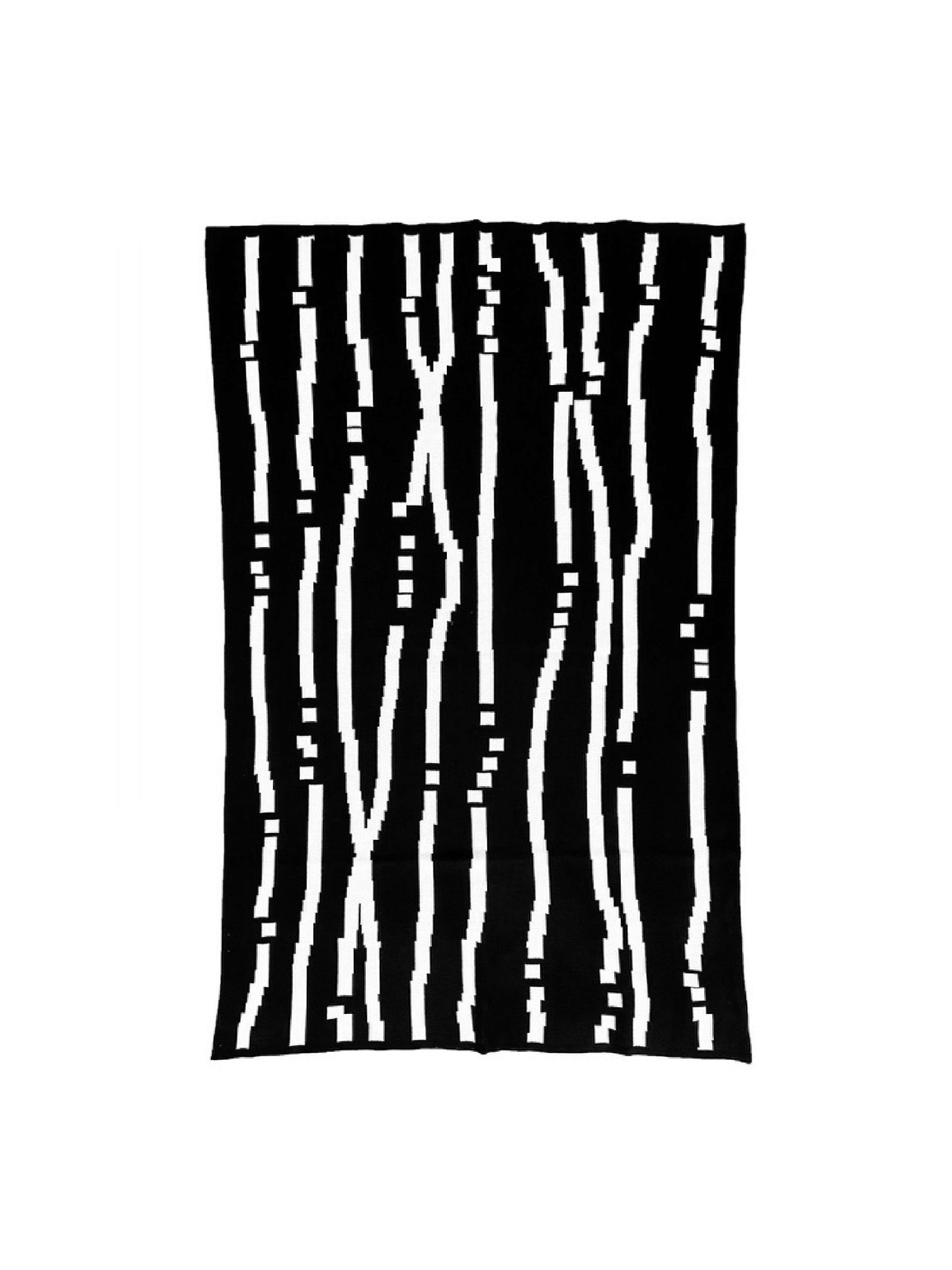 Knit blanket - White &amp; Black
