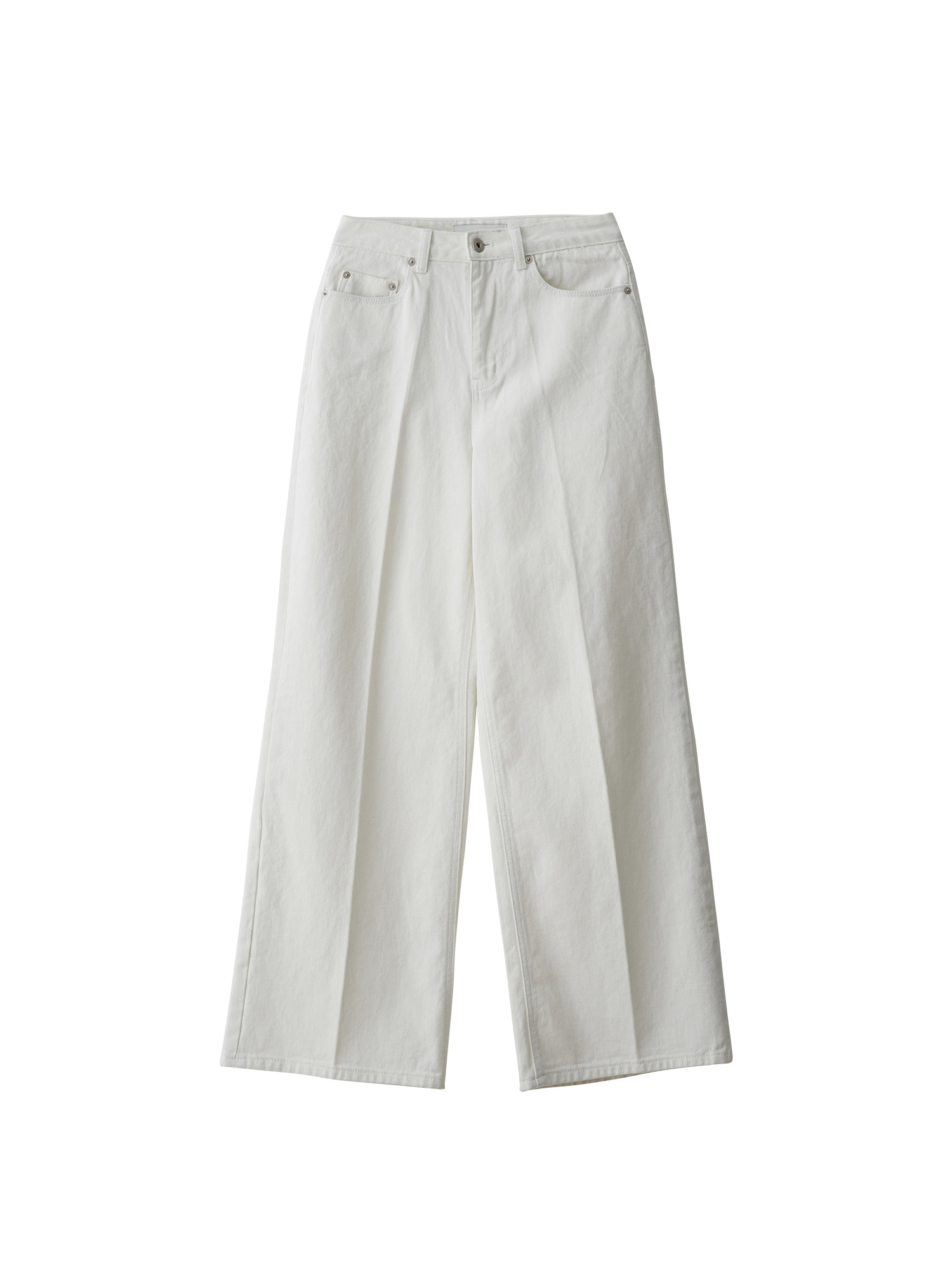 Wide Denim Pants - White