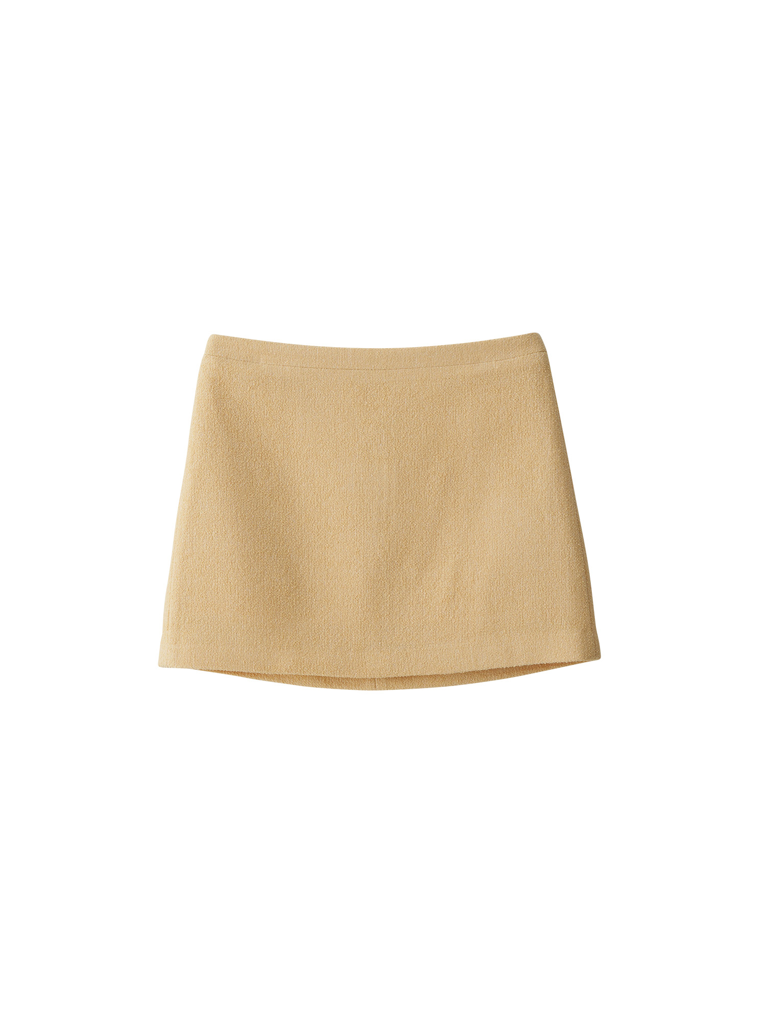 Tweed Mini Skirt - Yellow