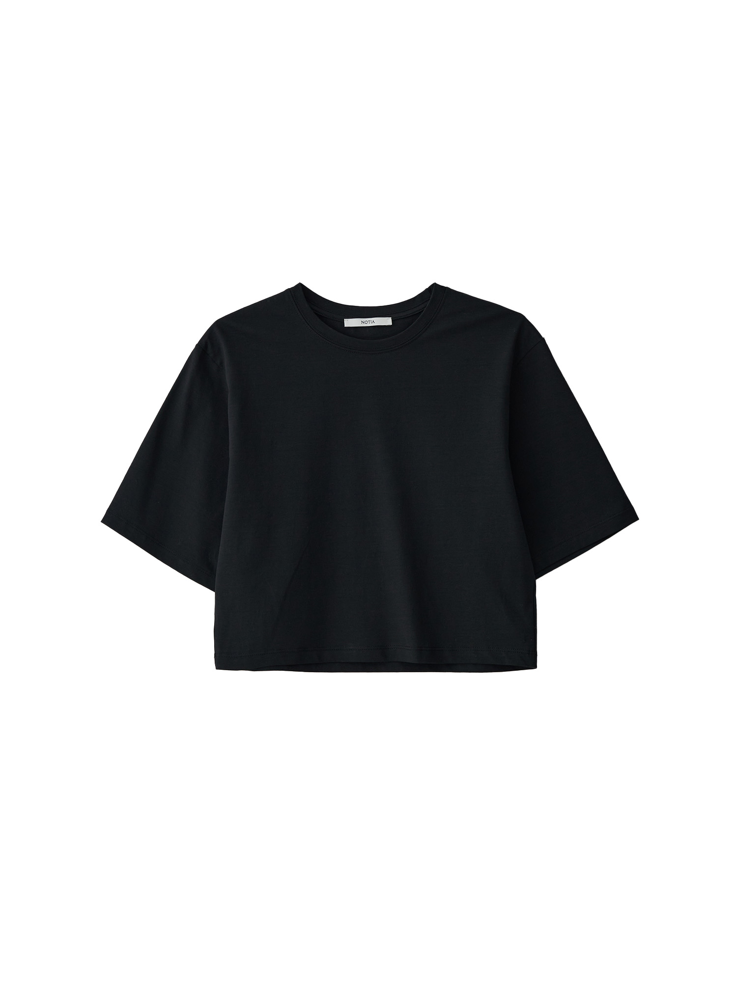 Mid Sleeve T-Shirts - Black