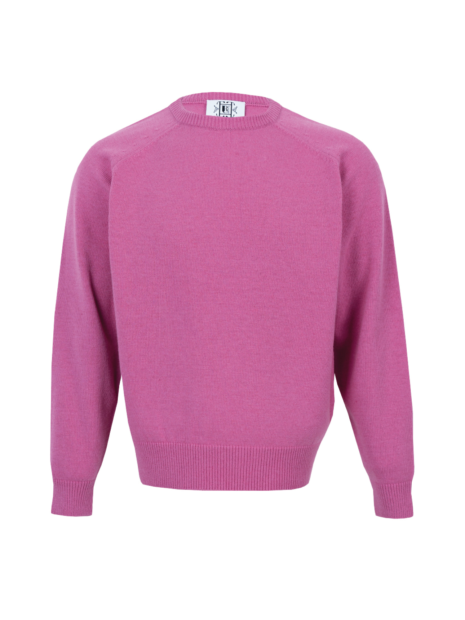 Raglan Sleeves Crewneck Knitwear - Pink