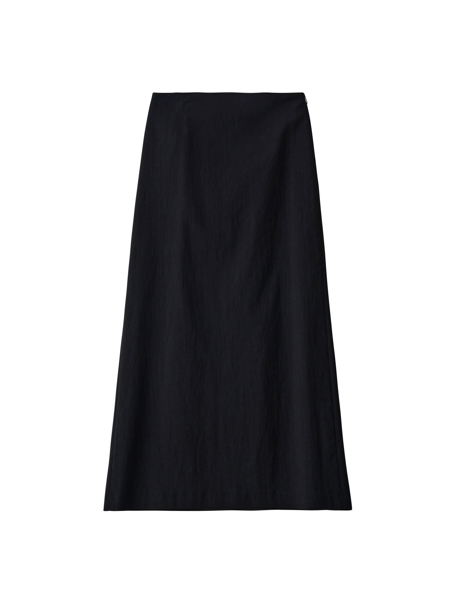 Deep Slit Long Skirt - Black