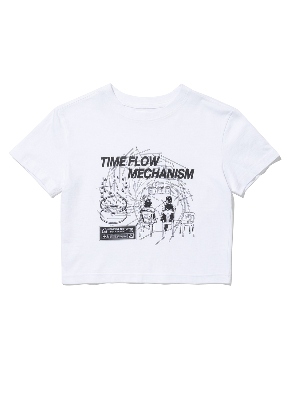 Time Flow Mechanism T-Shirt - White