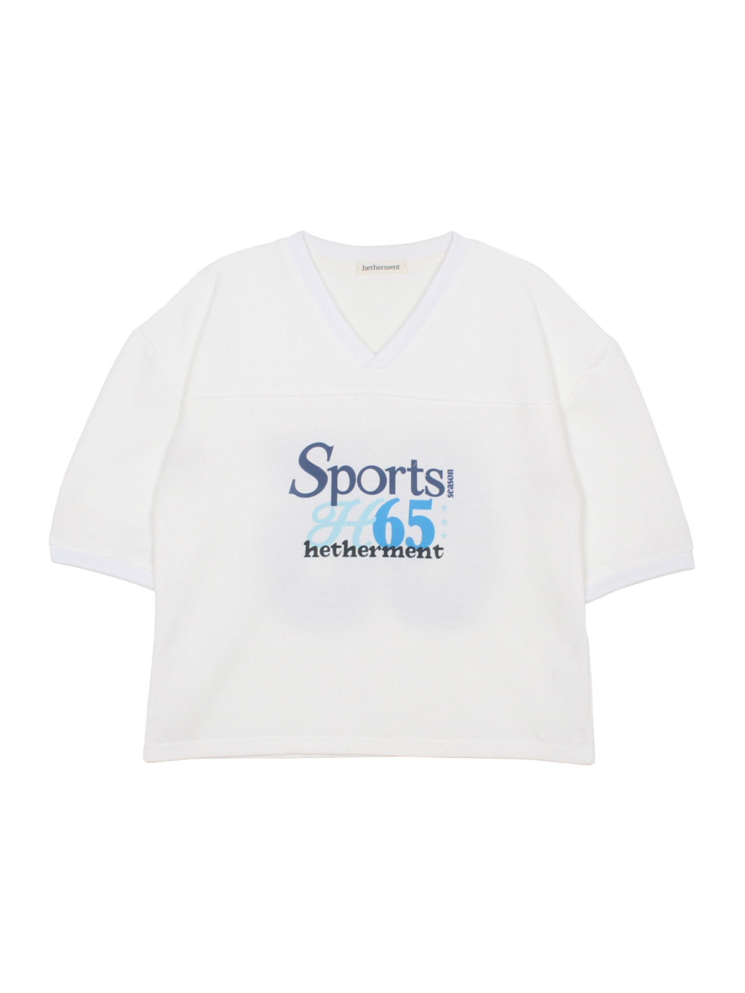 V Neck Rugby T-Shirts - White