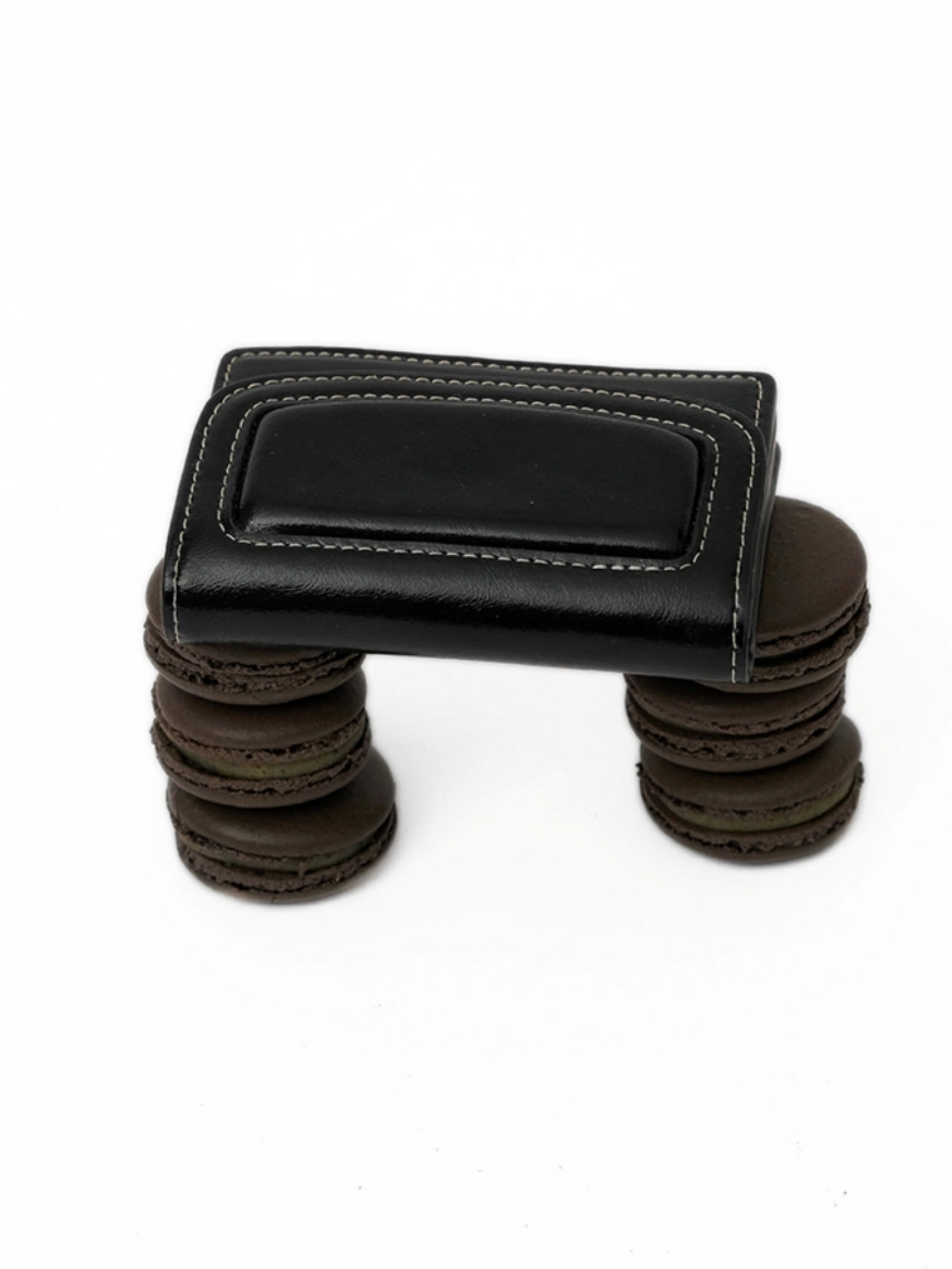 PALETTE Leather Card Case Wallet - Black