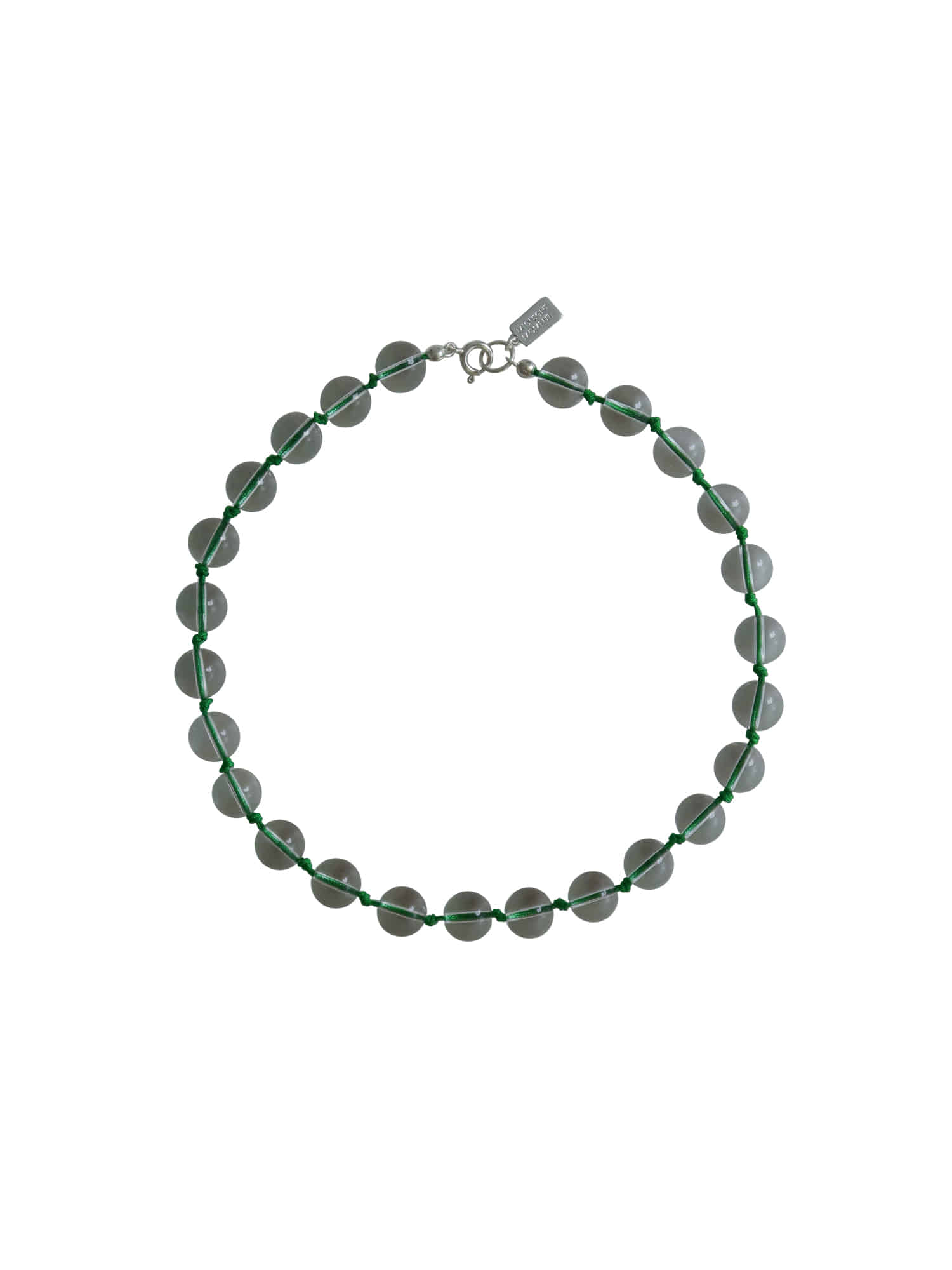 Clear Knot Necklace - Green