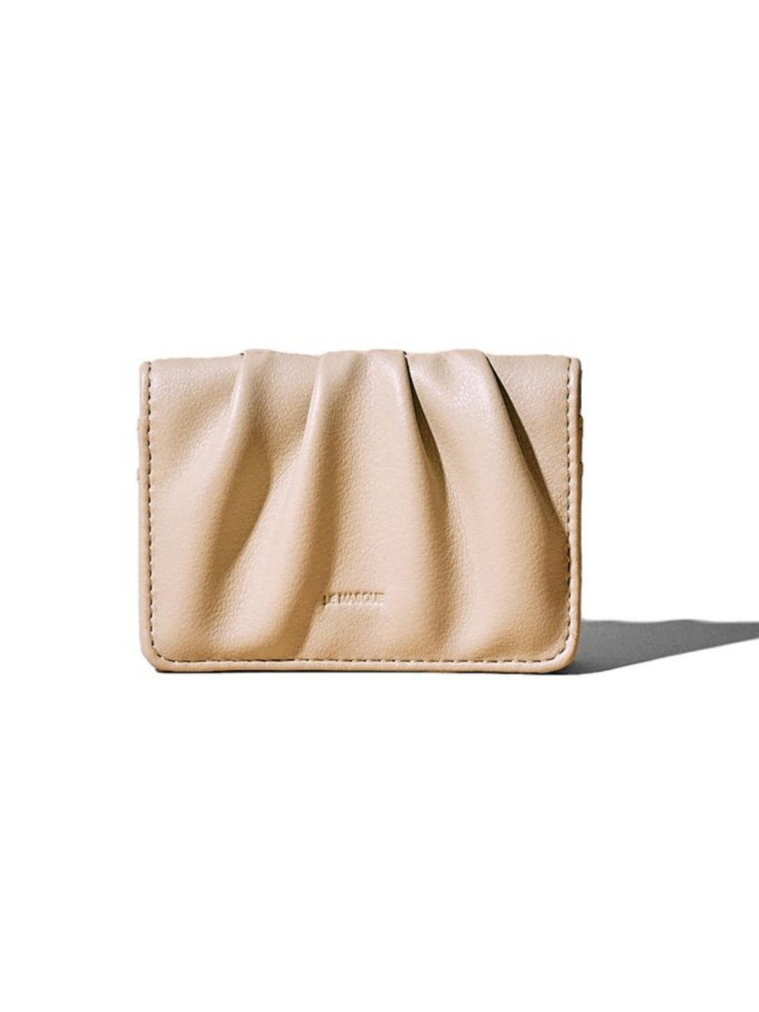 DOUGH Soft Leather Card Case Wallet - Beige