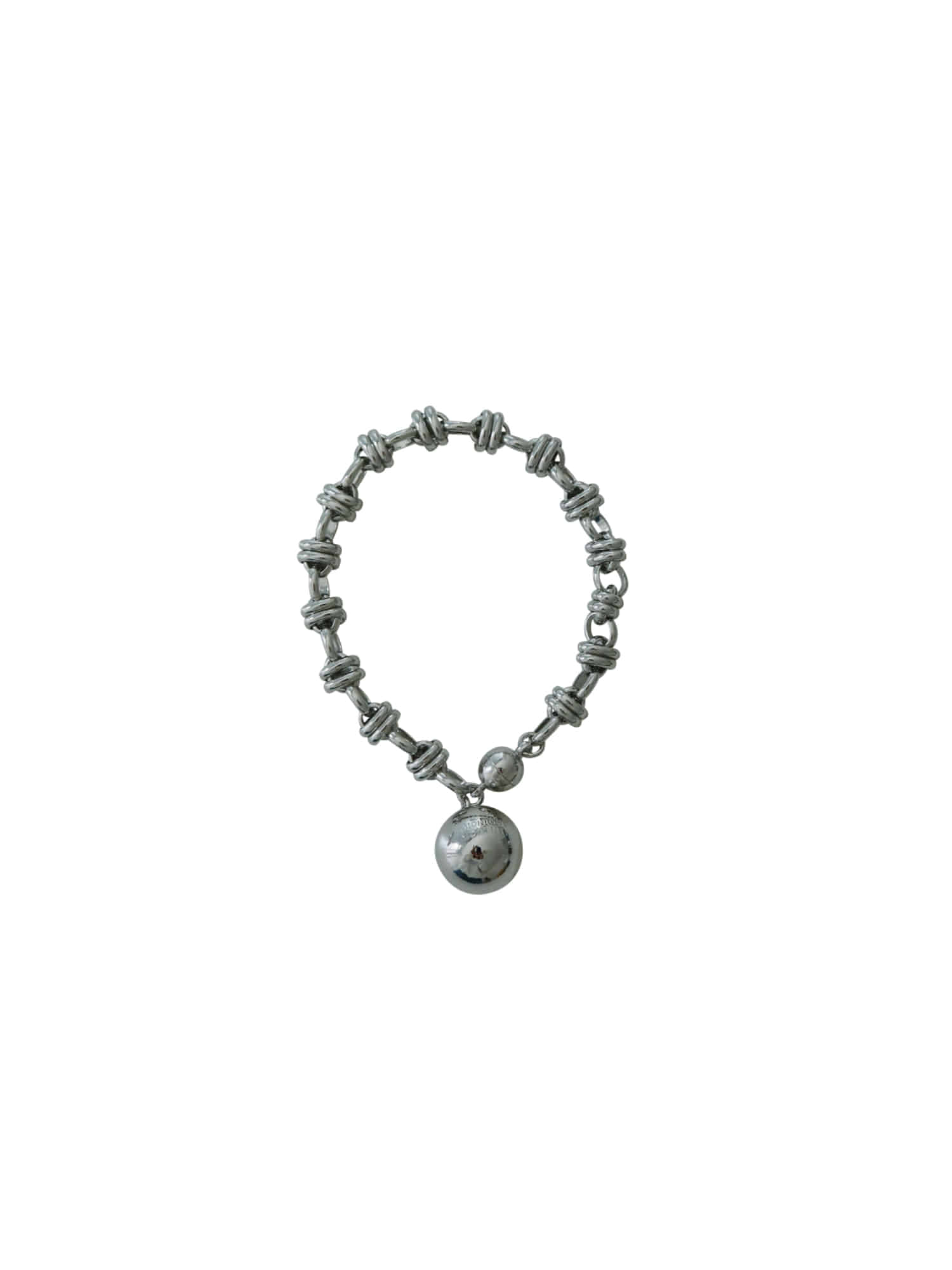 Layer Chain Ball Bracelet - Silver