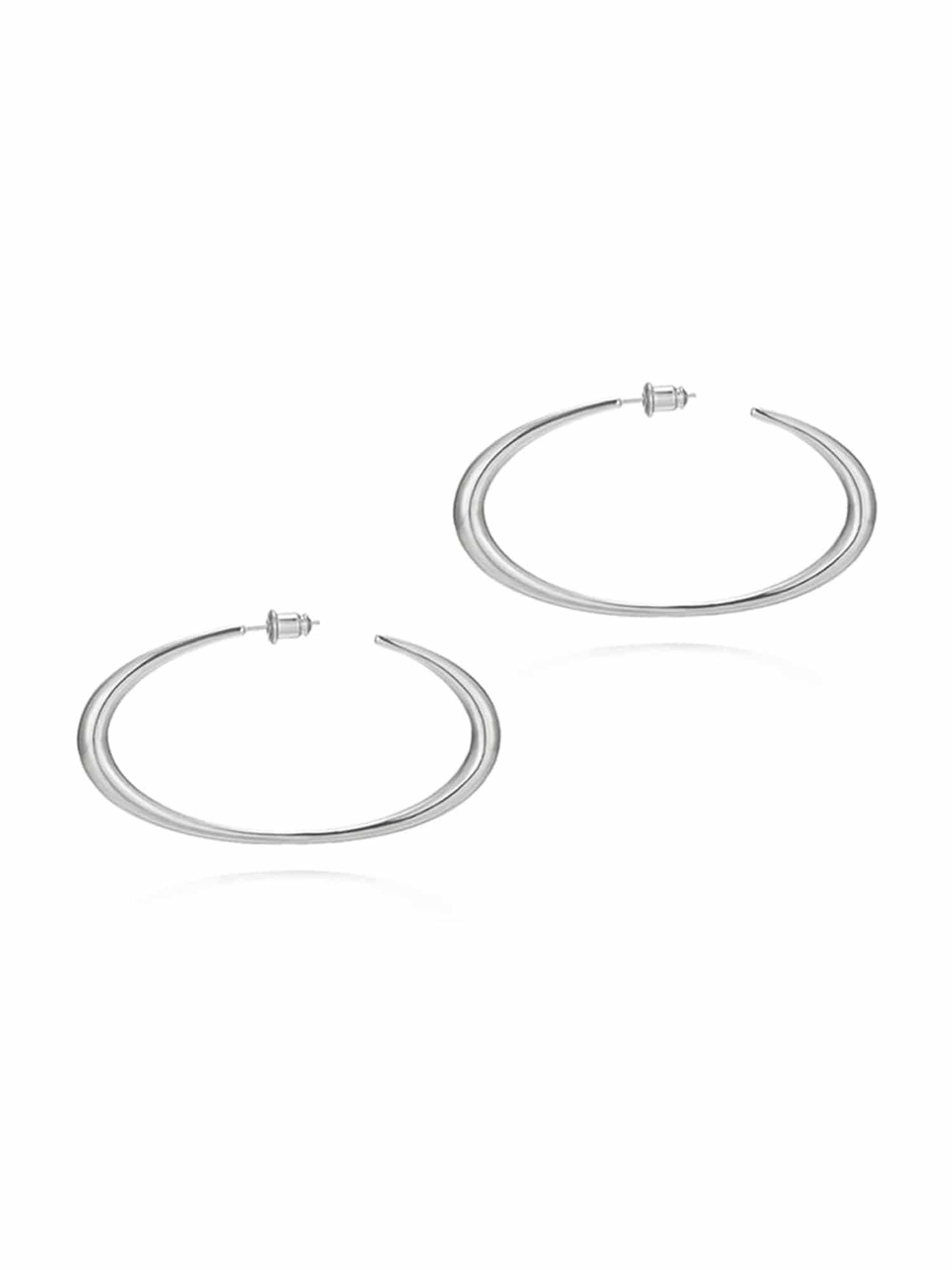 Saturn Hoop Earrings J No 8 Silver