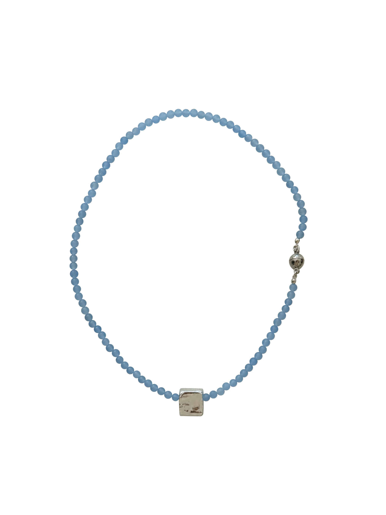 Magnet Square Jade Necklace - Blue