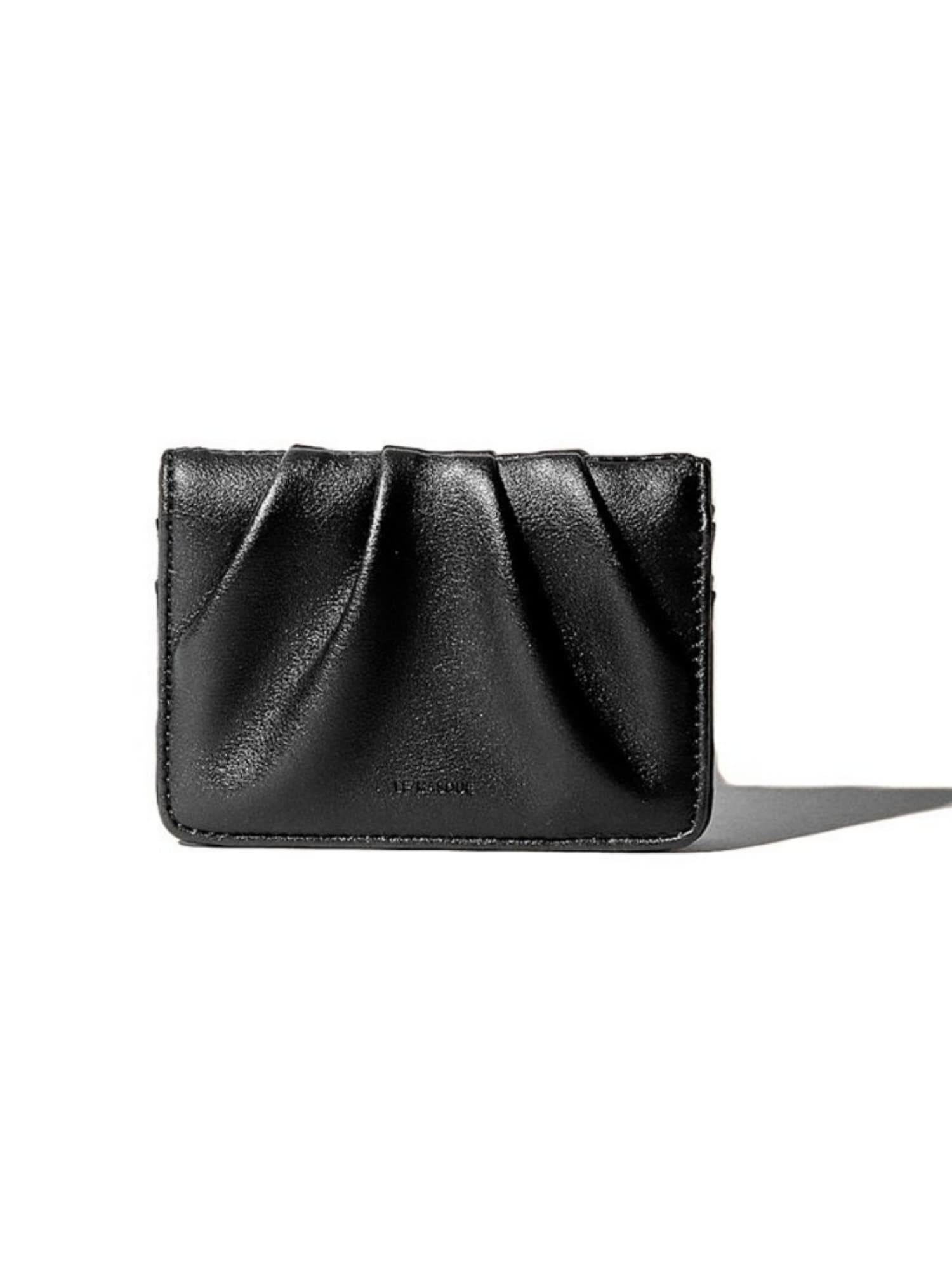 DOUGH Soft Leather Card Case Wallet - Black