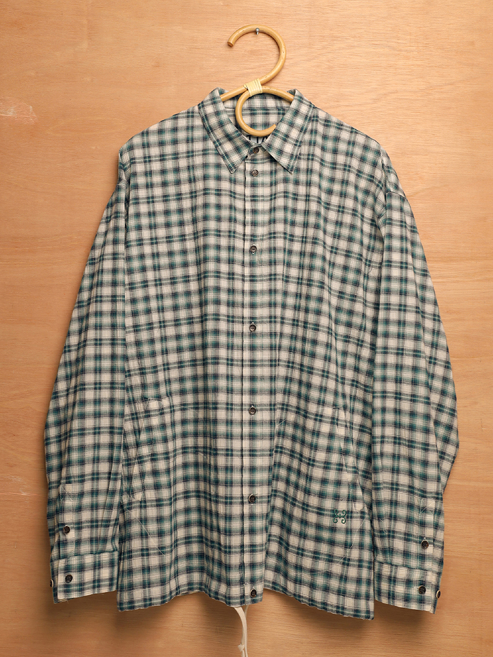 Tartan Pocket Shirket(Shirts Jacket)-Permanent Green