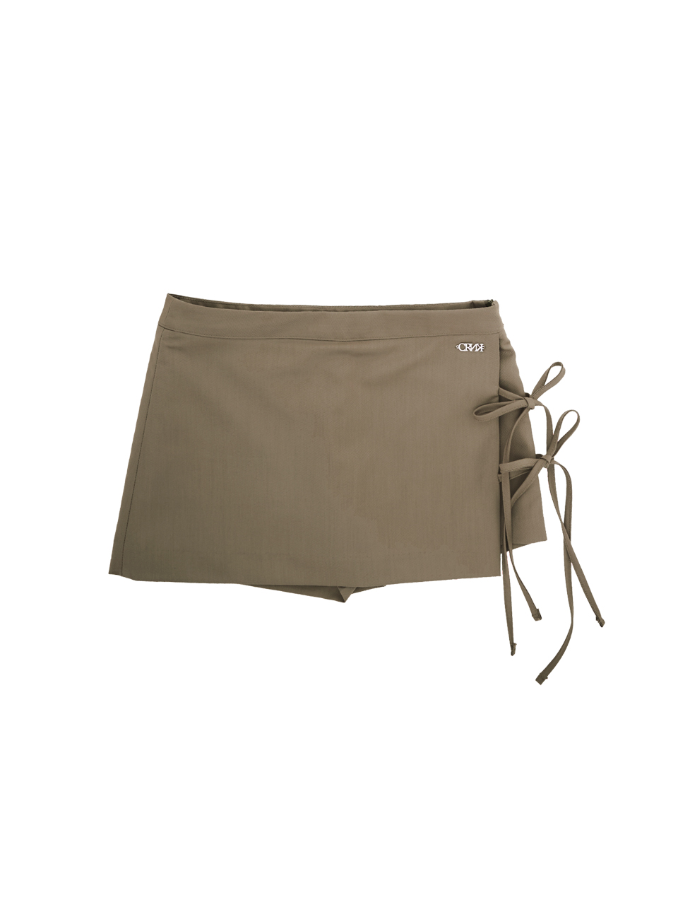 String Wrap Skirt Pants - Khaki