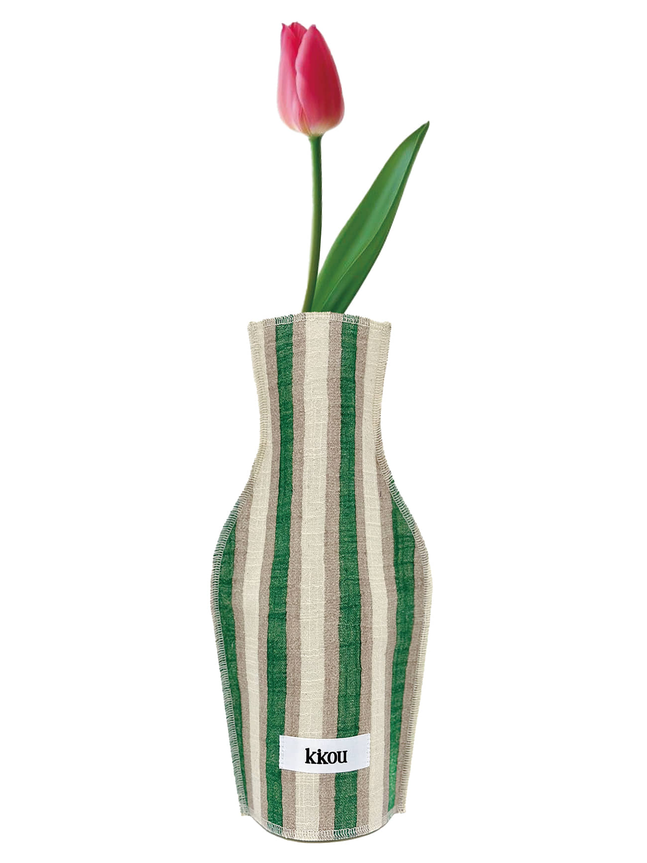 Washed Stripe Vase Cover (Green)